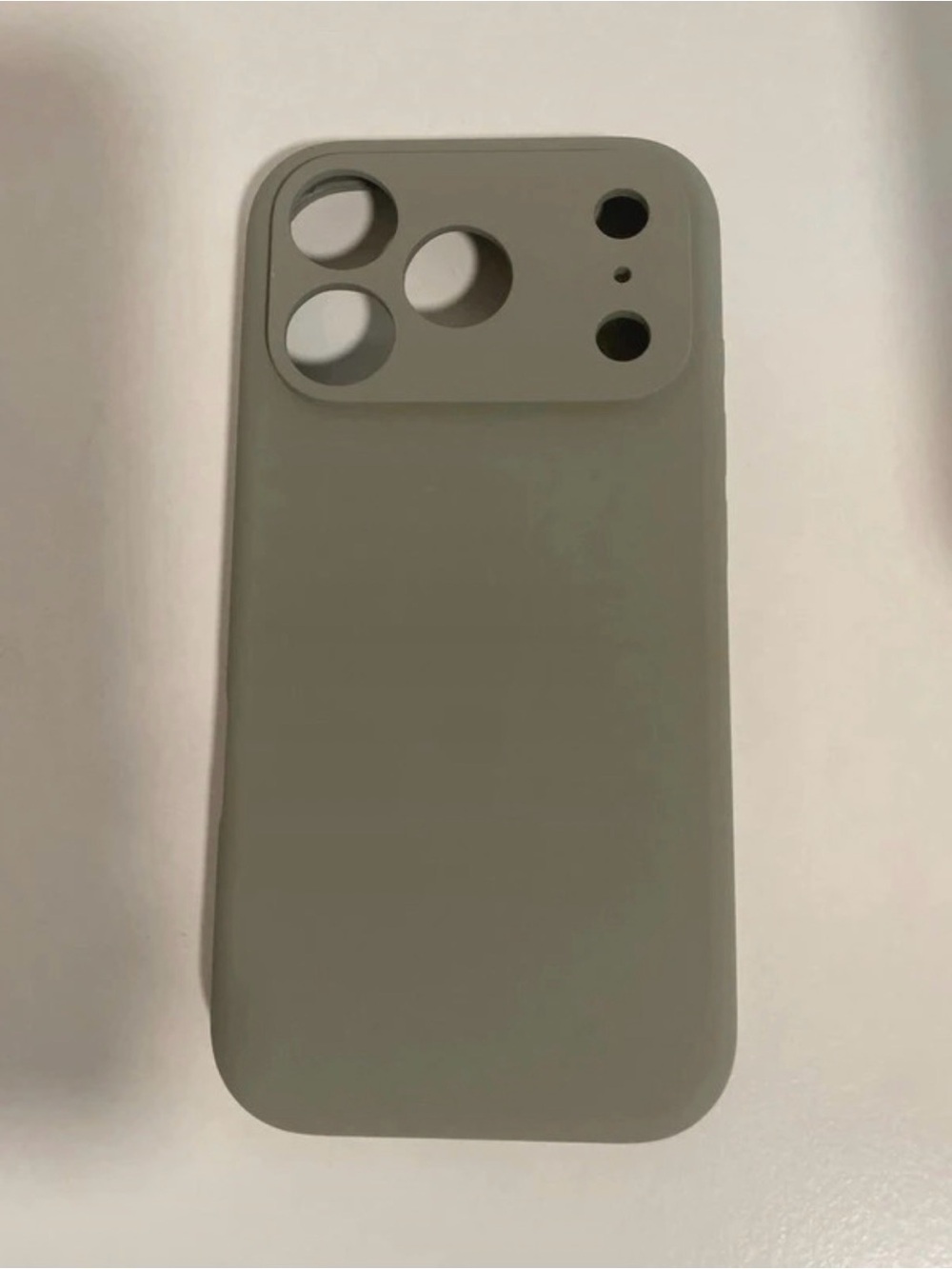 Neutral Gray Silicone Phone Case - Unbranded